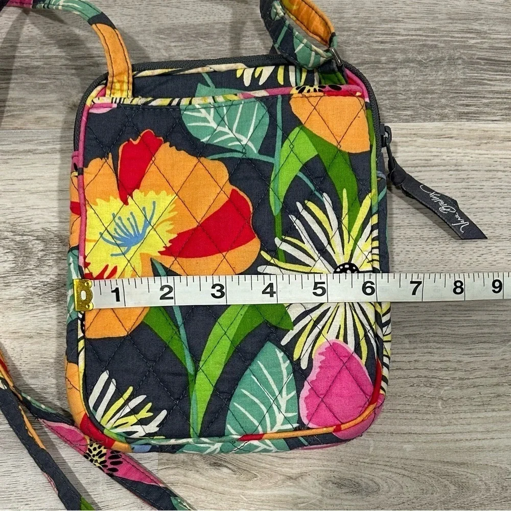 Vera Bradley Jazzy Blooms Bright Small Multi Compartment Crossbody Bag Purse